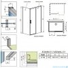 Radaway Idea Kdj ścianka boczna 110cm lewa szkło przejrzyste 387053-01-01L